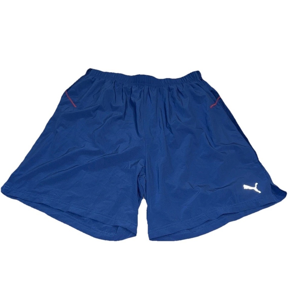Puma Mens Sz Large 7" Baggy Running Lined Shorts Usain Bolt Blue New